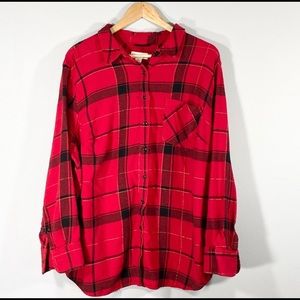TARGET AVA & VIV PLUS PLAID BUTTON DOWN
